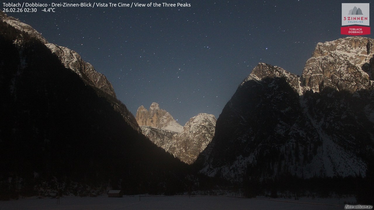 Archiv Foto Webcam Toblach (Drei Zinnen)