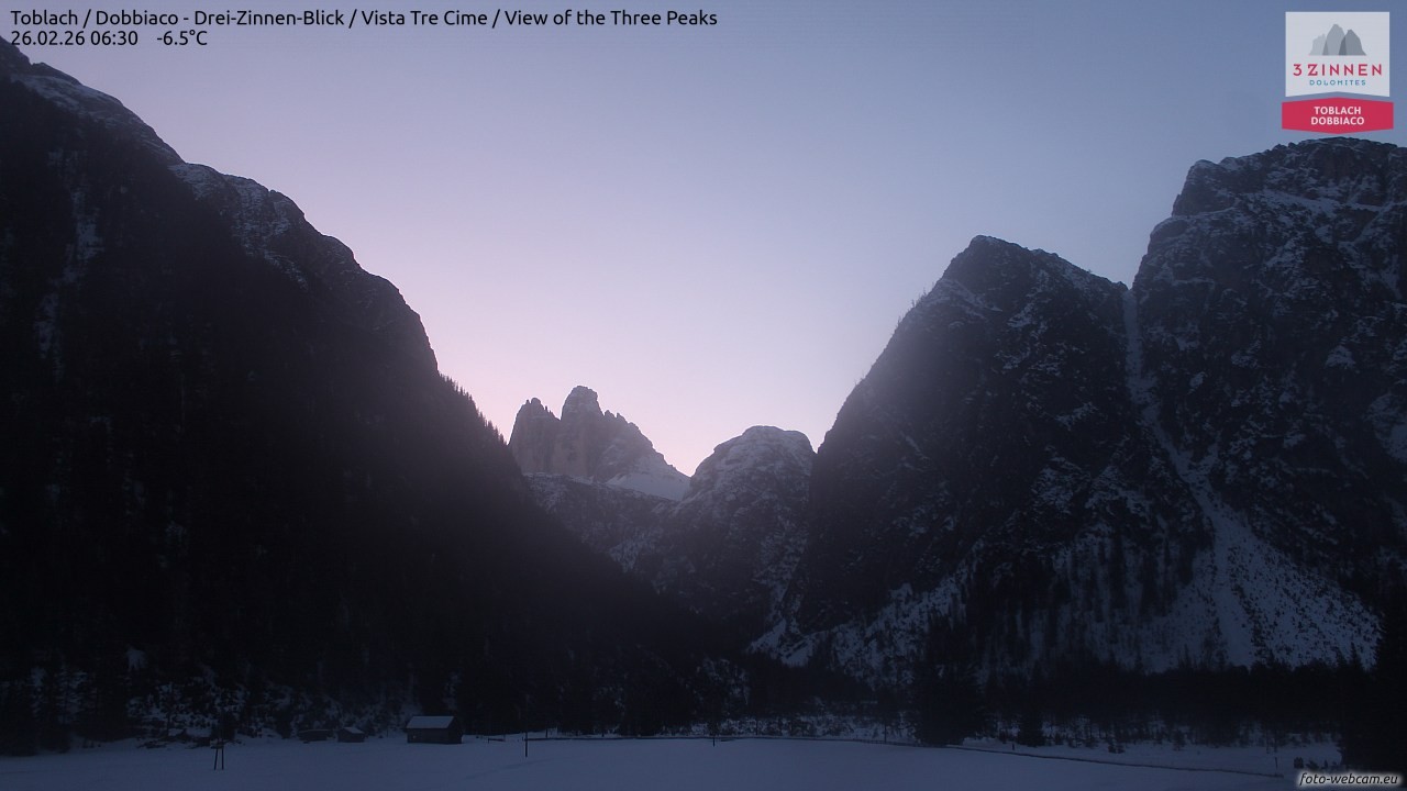 Archiv Foto Webcam Toblach (Drei Zinnen)