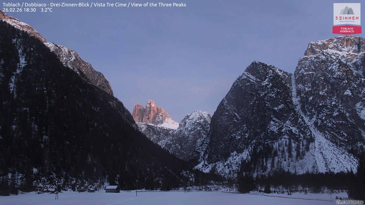 Archived image Webcam Toblach (Pustertal valley)