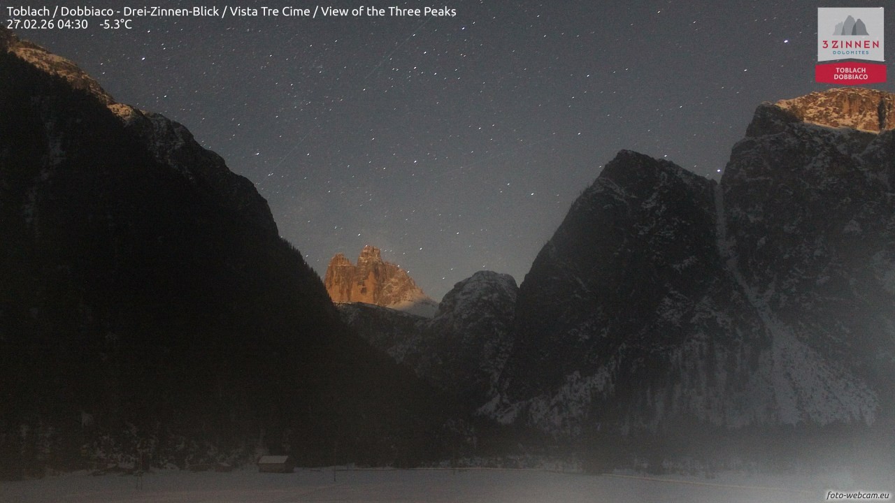 Archived image Webcam Toblach (Pustertal valley)