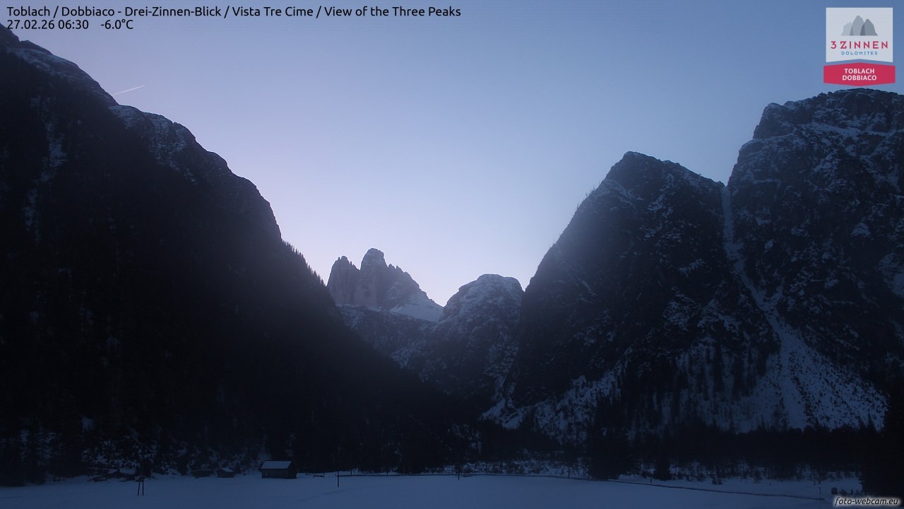 Archived image Webcam Toblach (Pustertal valley)