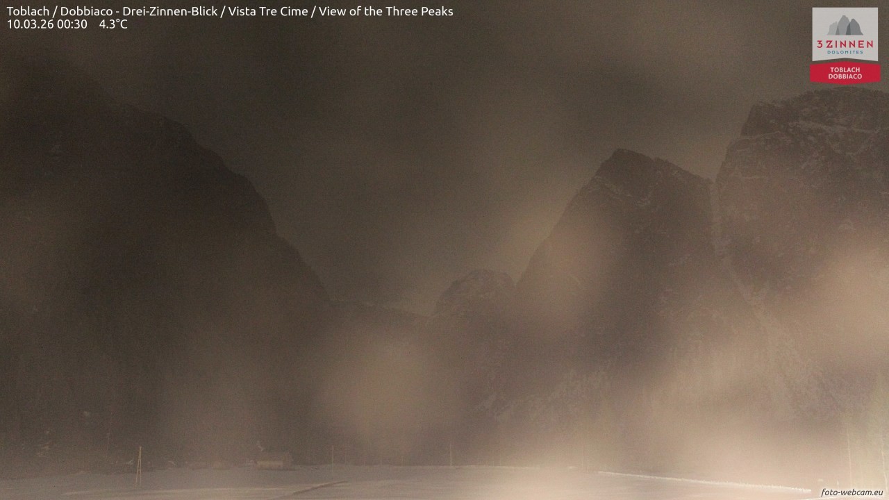 Archiv Foto Webcam Toblach (Drei Zinnen)