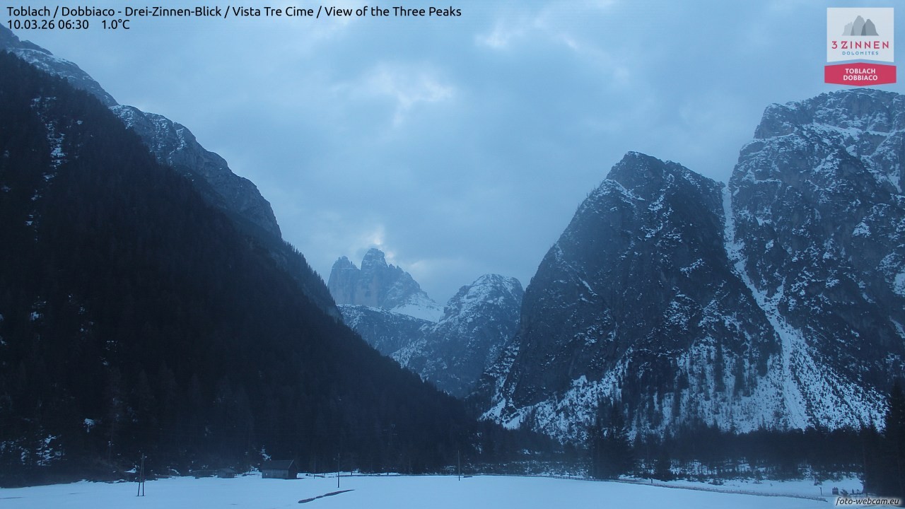 Archiv Foto Webcam Toblach (Drei Zinnen)
