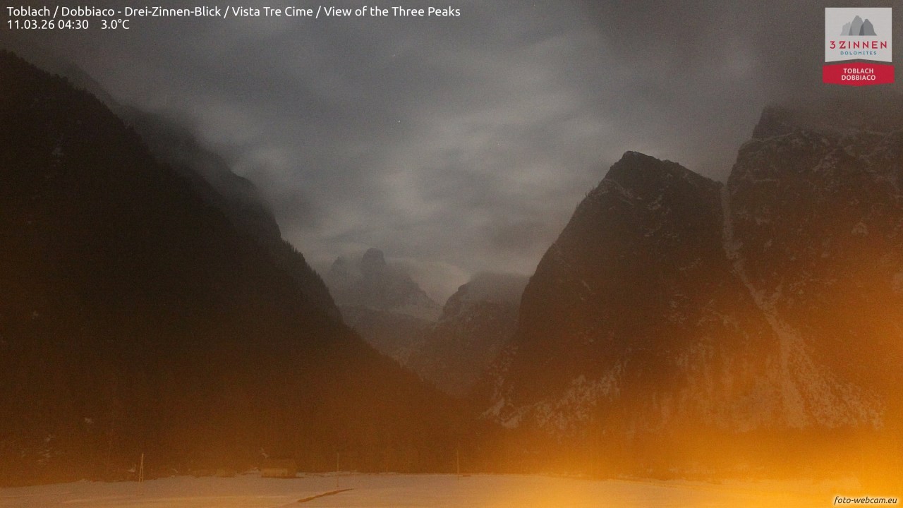 Archived image Webcam Toblach (Pustertal valley)