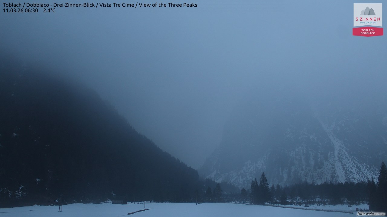 Archived image Webcam Toblach (Pustertal valley)