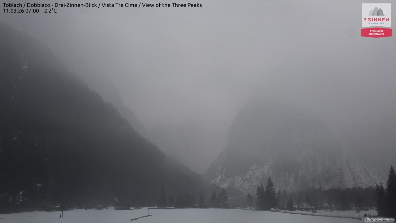 Archived image Webcam Toblach (Pustertal valley)