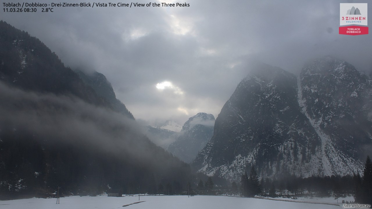 Archived image Webcam Toblach (Pustertal valley)