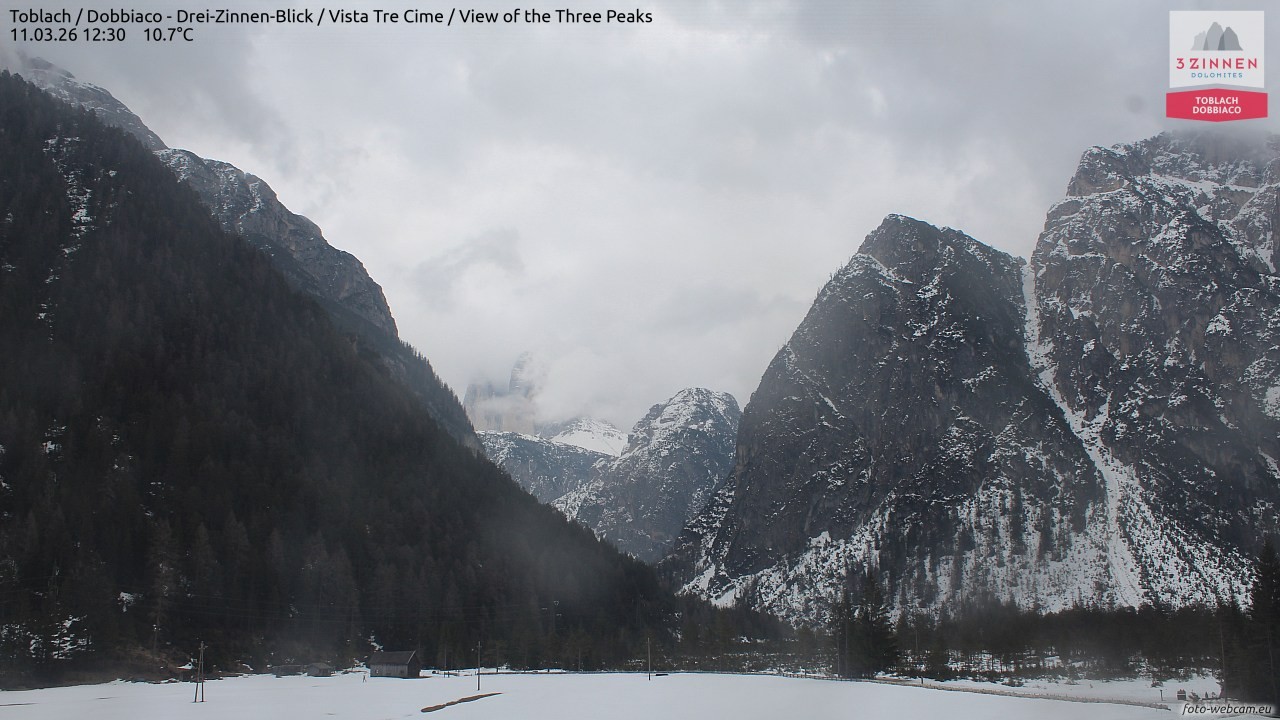 Archived image Webcam Toblach (Pustertal valley)