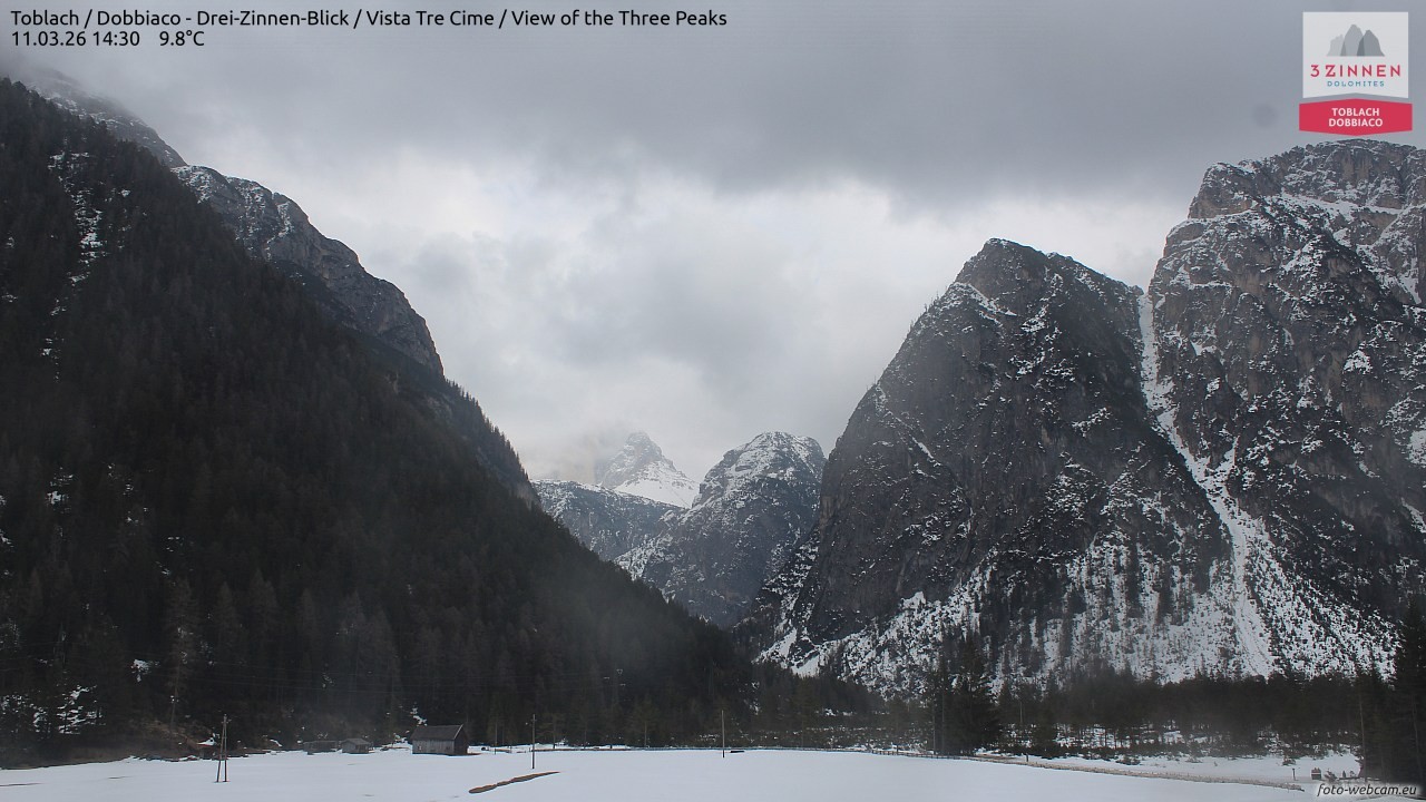 Archived image Webcam Toblach (Pustertal valley)