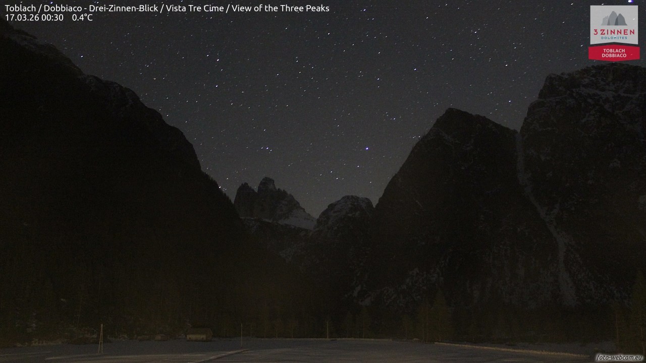 Archiv Foto Webcam Toblach (Drei Zinnen)