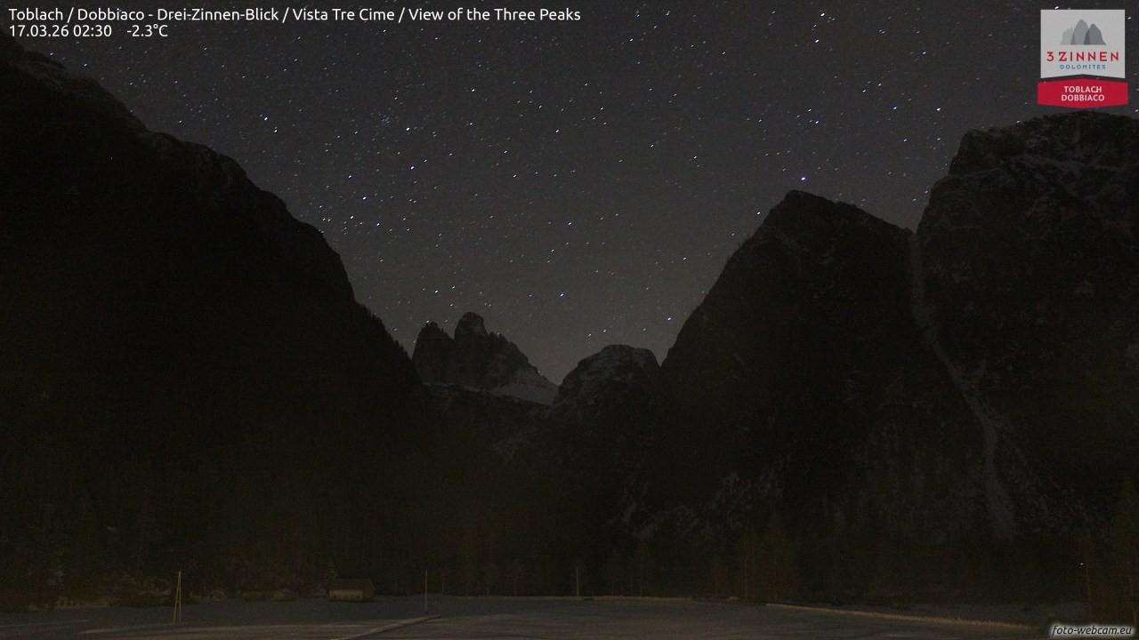 Archiv Foto Webcam Toblach (Drei Zinnen)