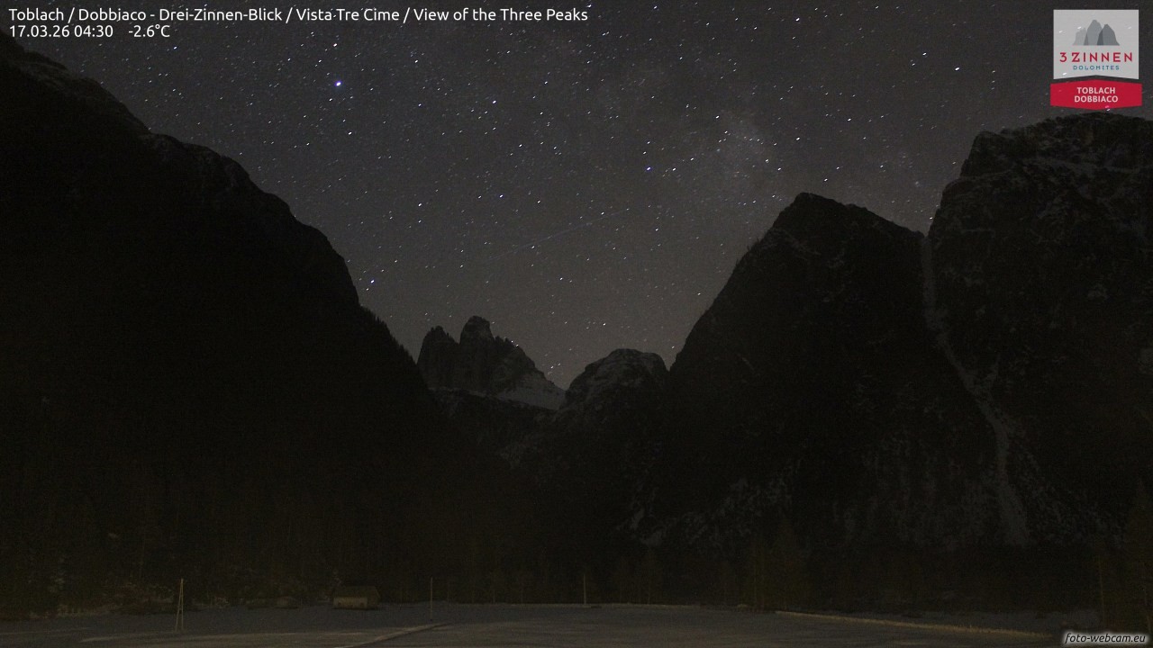 Archiv Foto Webcam Toblach (Drei Zinnen)