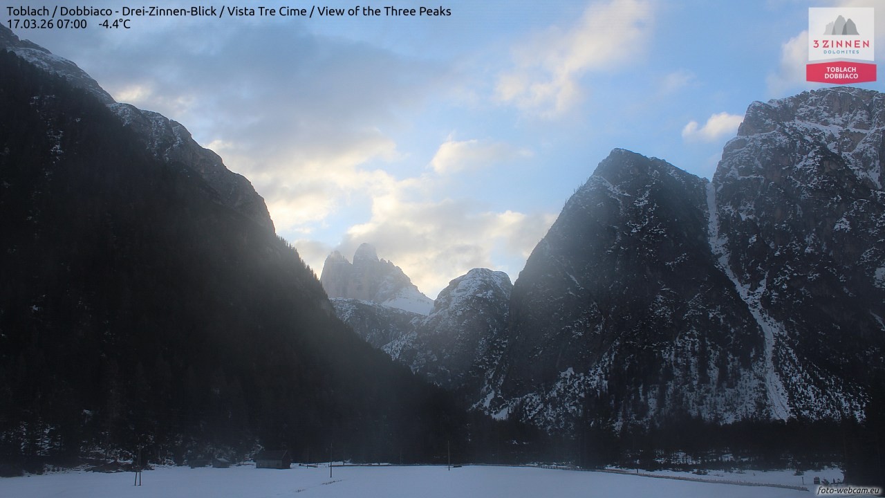 Archiv Foto Webcam Toblach (Drei Zinnen)