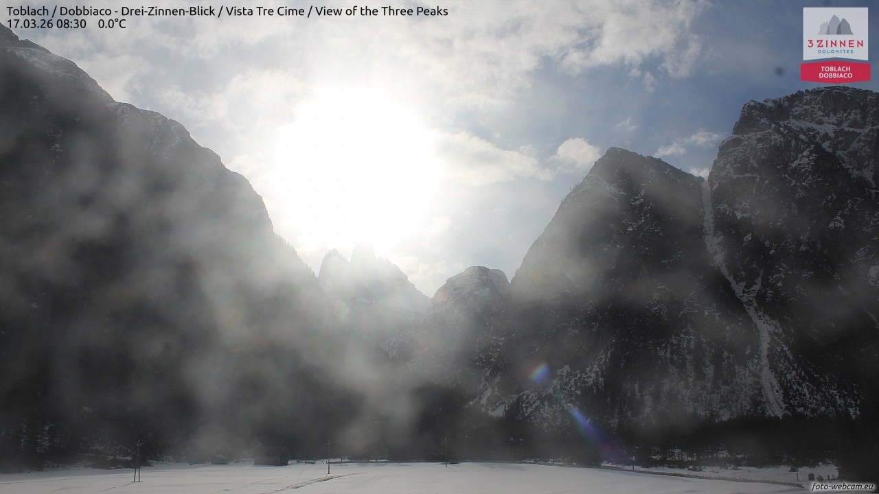 Archiv Foto Webcam Toblach (Drei Zinnen)