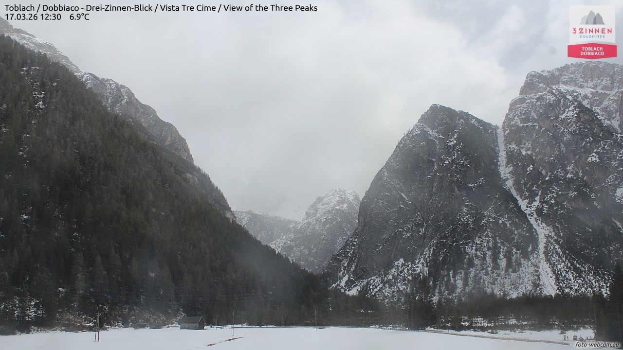 Archiv Foto Webcam Toblach (Drei Zinnen)