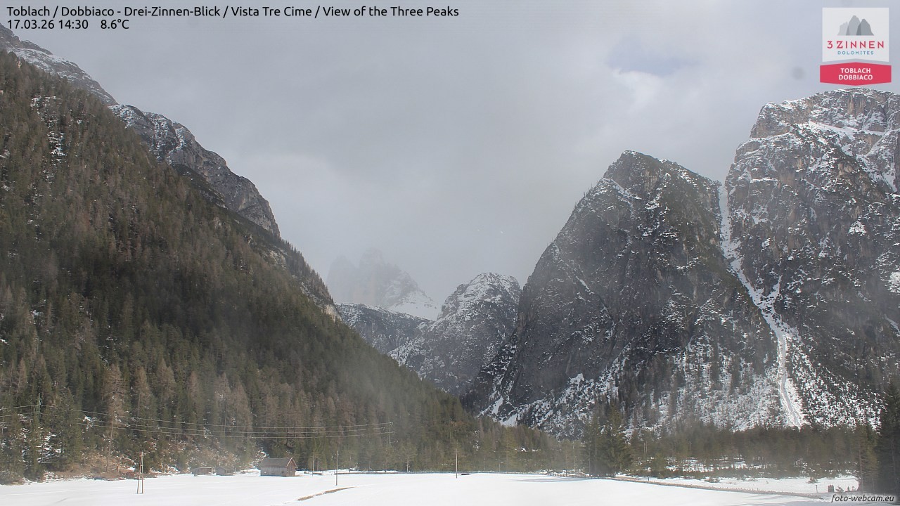 Archiv Foto Webcam Toblach (Drei Zinnen)
