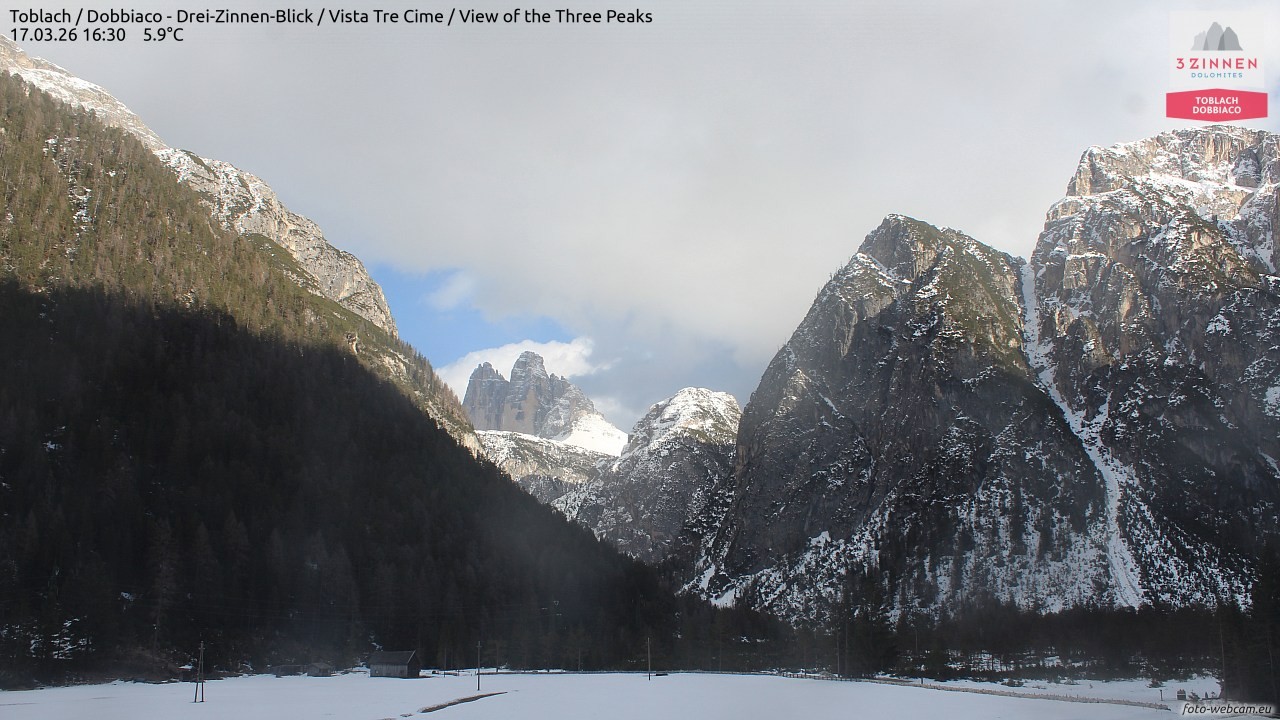 Archiv Foto Webcam Toblach (Drei Zinnen)