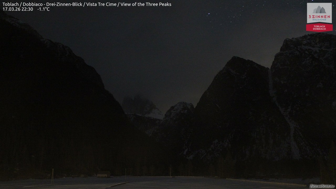 Archiv Foto Webcam Toblach (Drei Zinnen)