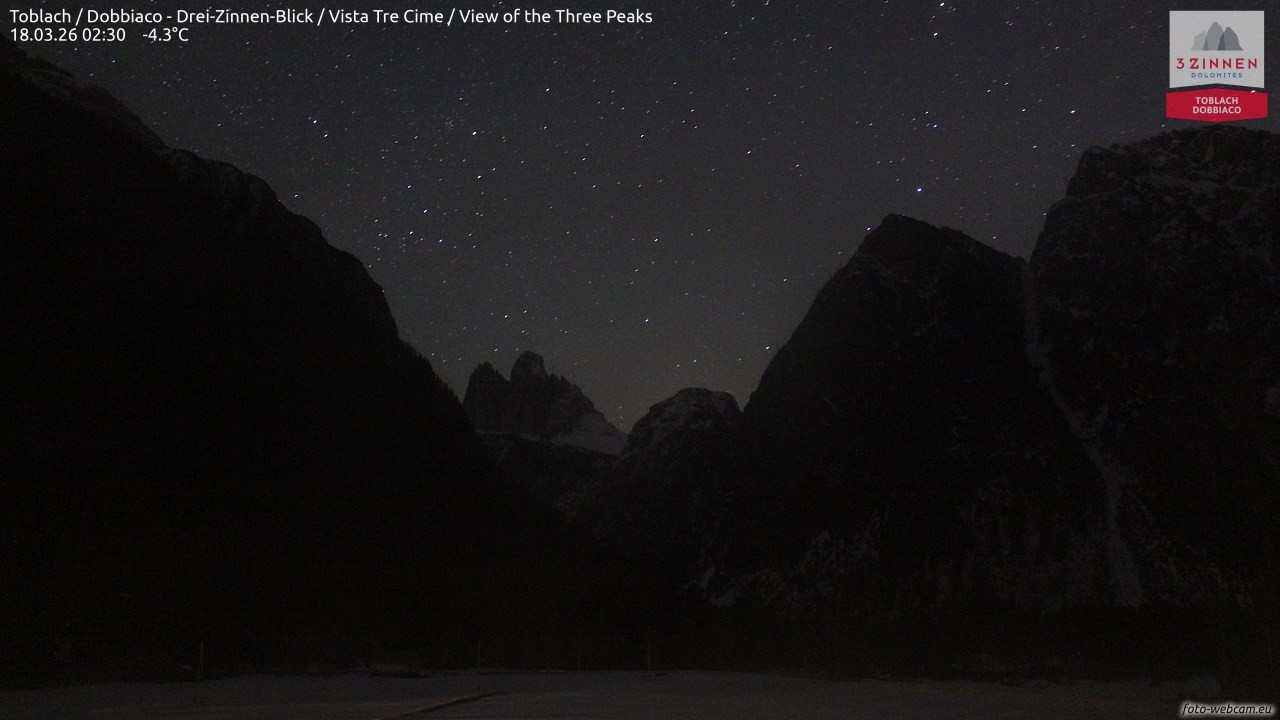 Archiv Foto Webcam Toblach (Drei Zinnen)