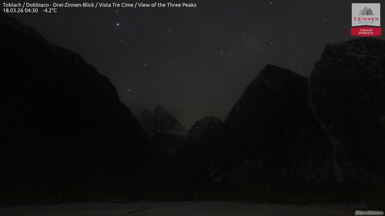Archiv Foto Webcam Toblach (Drei Zinnen)