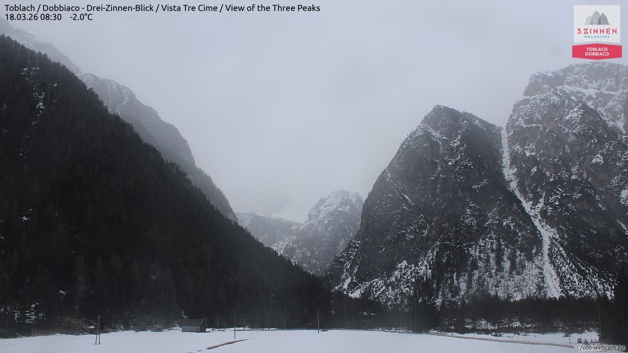 Archiv Foto Webcam Toblach (Drei Zinnen)