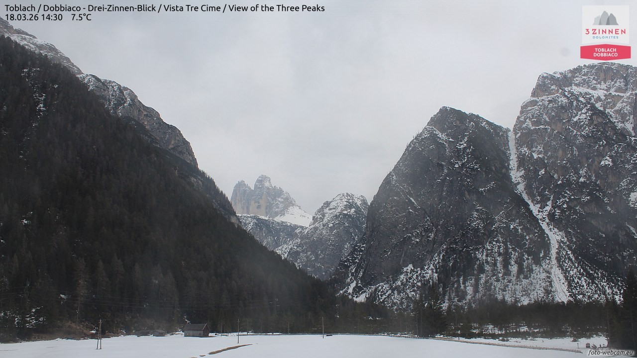 Archiv Foto Webcam Toblach (Drei Zinnen)