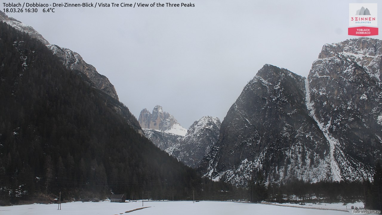 Archiv Foto Webcam Toblach (Drei Zinnen)