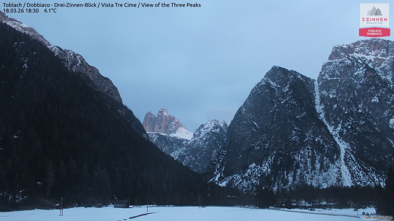 Archived image Webcam Toblach (Pustertal valley)