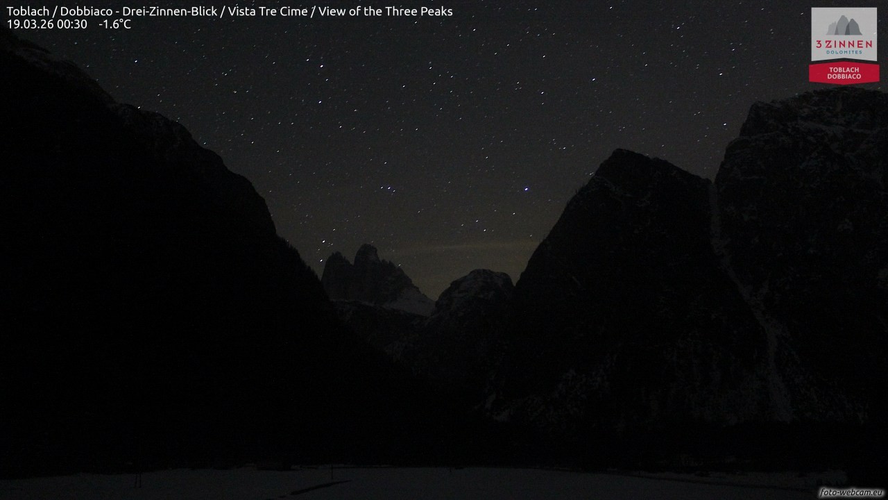 Archiv Foto Webcam Toblach (Drei Zinnen)