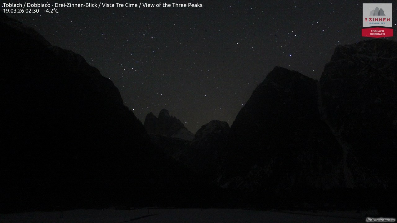 Archiv Foto Webcam Toblach (Drei Zinnen)