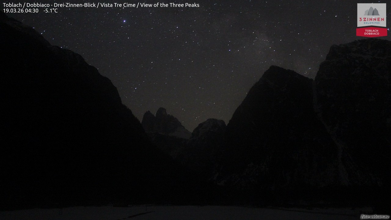 Archiv Foto Webcam Toblach (Drei Zinnen)