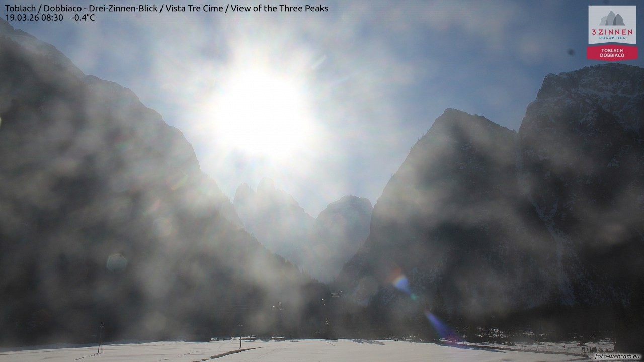 Archived image Webcam Toblach (Pustertal valley)