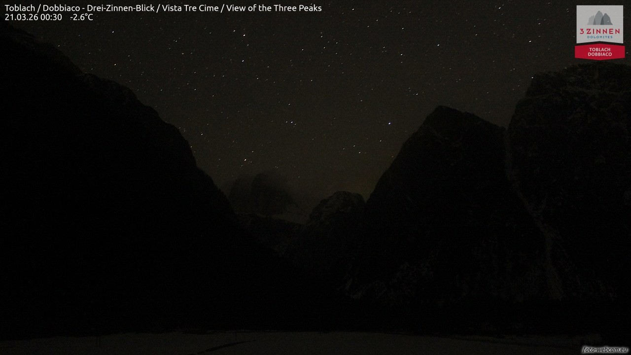 Archiv Foto Webcam Toblach (Drei Zinnen)