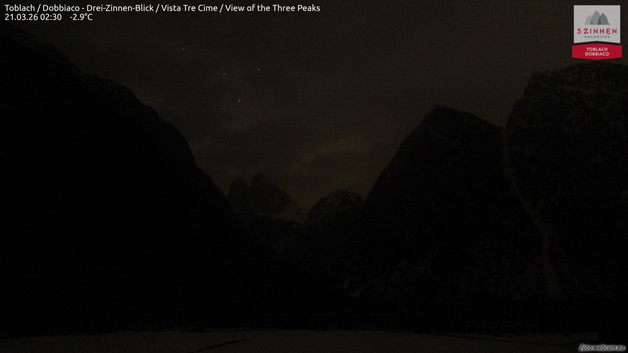 Archiv Foto Webcam Toblach (Drei Zinnen)