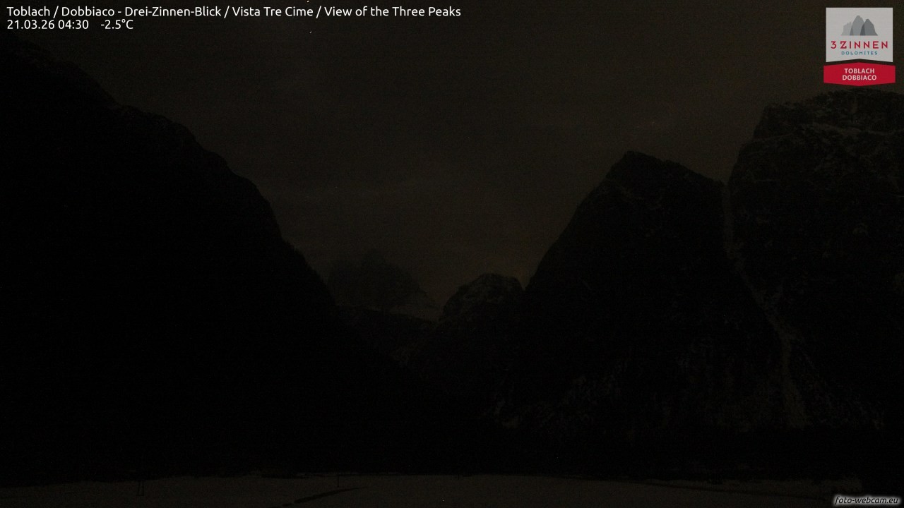 Archiv Foto Webcam Toblach (Drei Zinnen)