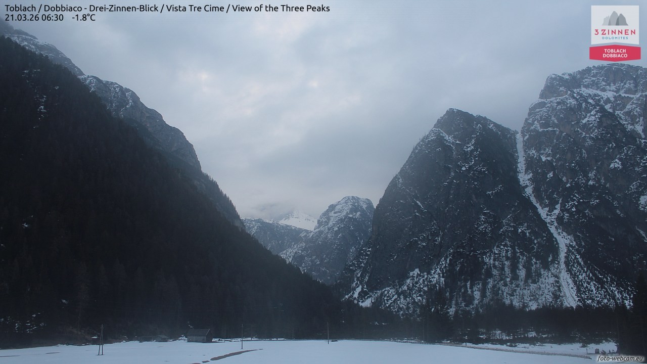 Archiv Foto Webcam Toblach (Drei Zinnen)