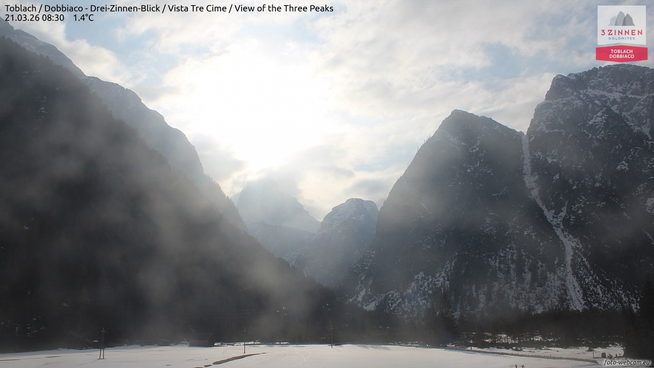 Archiv Foto Webcam Toblach (Drei Zinnen)