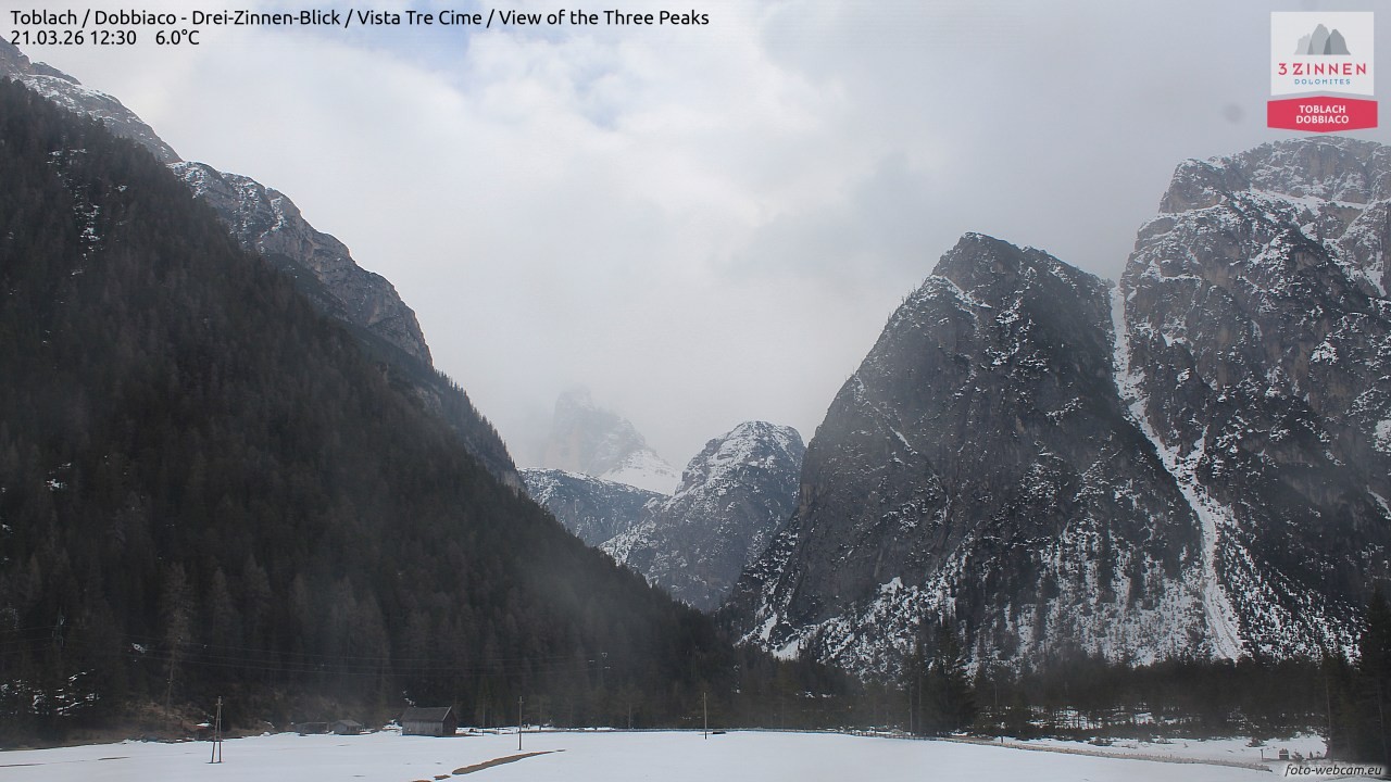 Archiv Foto Webcam Toblach (Drei Zinnen)