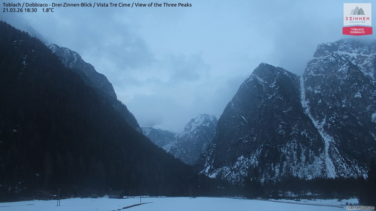 Archiv Foto Webcam Toblach (Drei Zinnen)