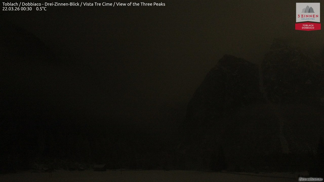 Archiv Foto Webcam Toblach (Drei Zinnen)