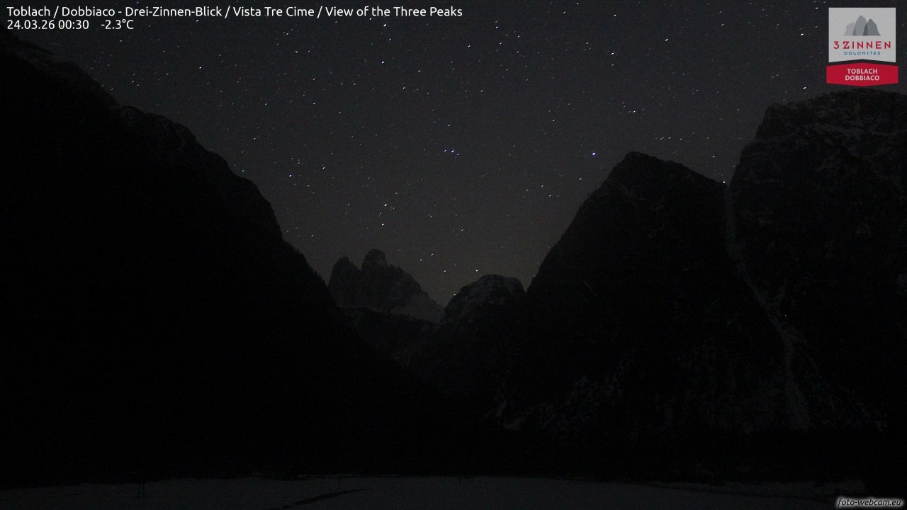 Archiv Foto Webcam Toblach (Drei Zinnen)