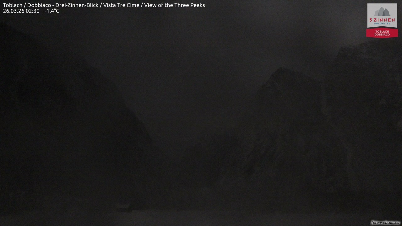 Archiv Foto Webcam Toblach (Drei Zinnen)