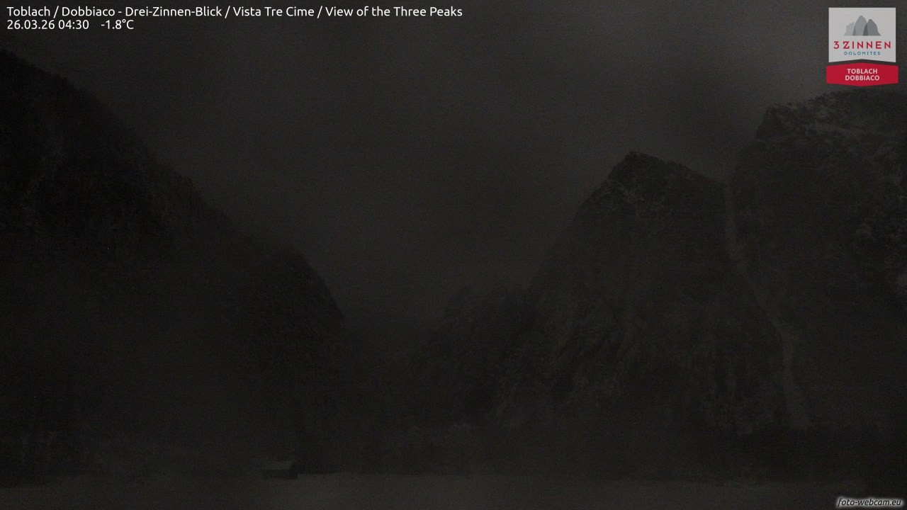 Archiv Foto Webcam Toblach (Drei Zinnen)