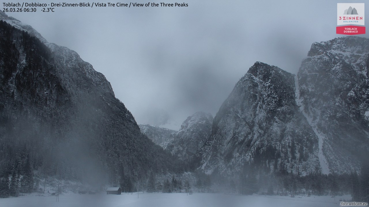 Archiv Foto Webcam Toblach (Drei Zinnen)