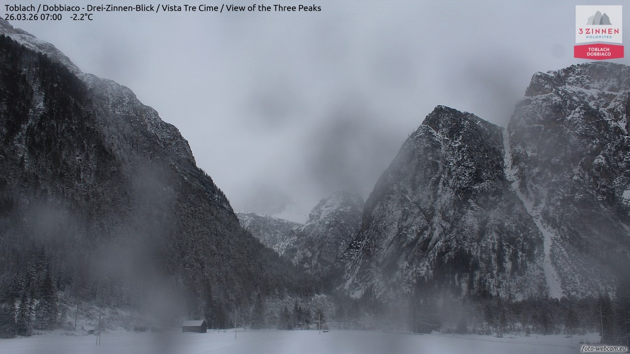 Archiv Foto Webcam Toblach (Drei Zinnen)