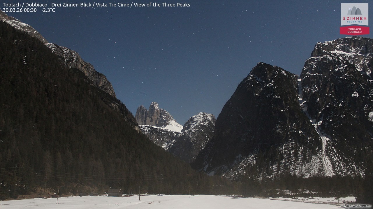 Archiv Foto Webcam Toblach (Drei Zinnen)