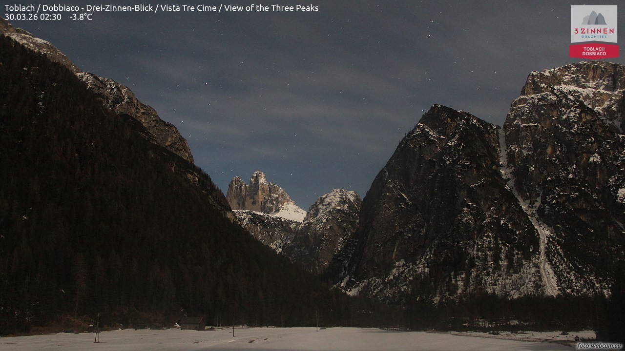 Archiv Foto Webcam Toblach (Drei Zinnen)