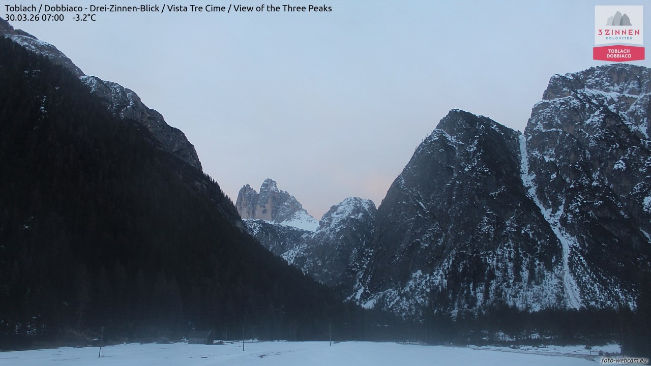 Archiv Foto Webcam Toblach (Drei Zinnen)