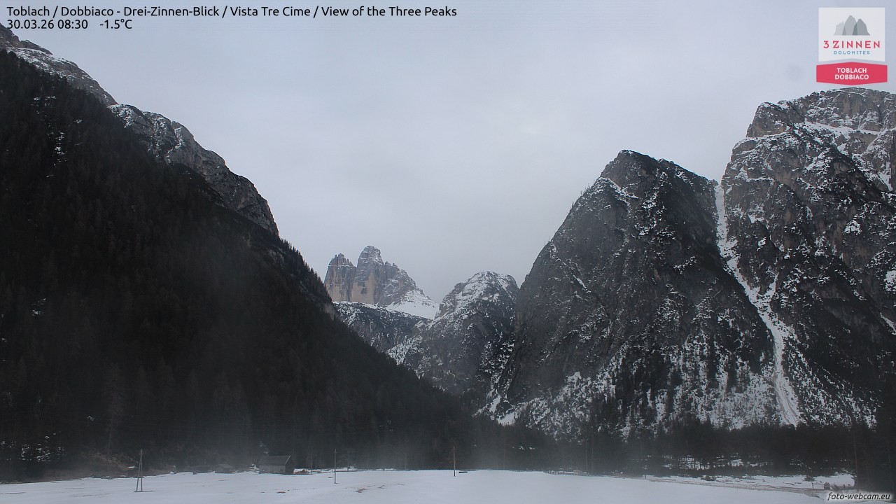 Archiv Foto Webcam Toblach (Drei Zinnen)