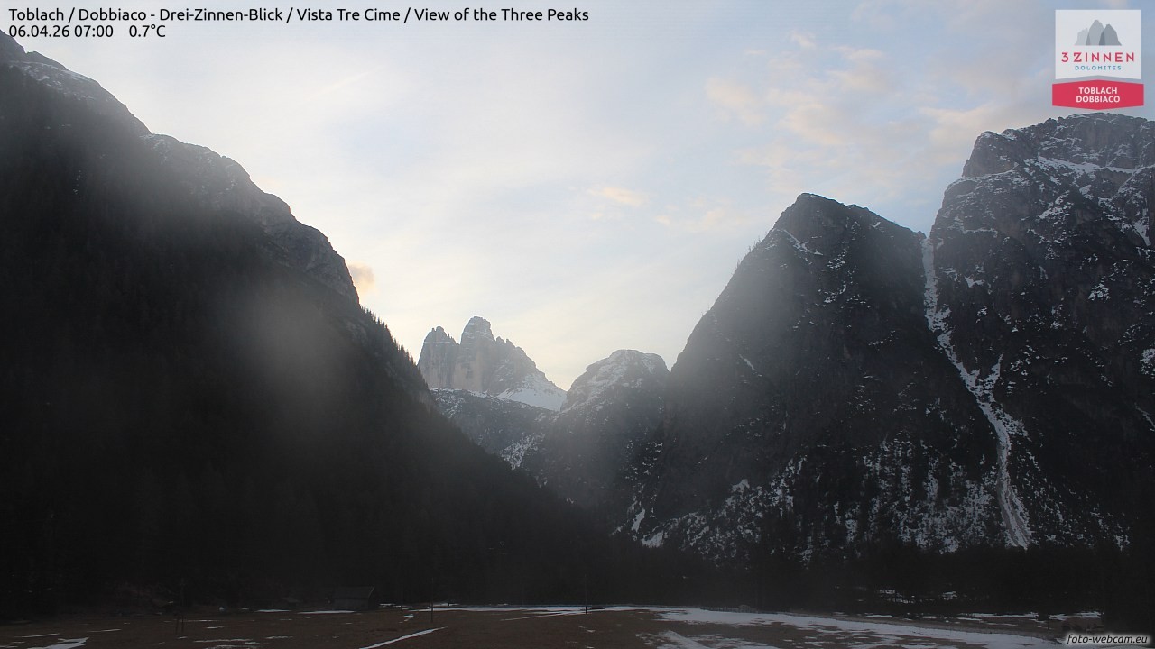 Archived image Webcam Toblach (Pustertal valley)